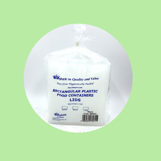 Majestic Plastic Food Container Lids 50 pcs