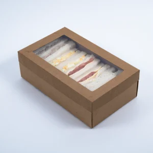 Signature Sandwich Box from Top Fruit Market Greenacre Sydney – assorted fresh sandwiches with chicken, egg, tuna, tomato, and cheese.