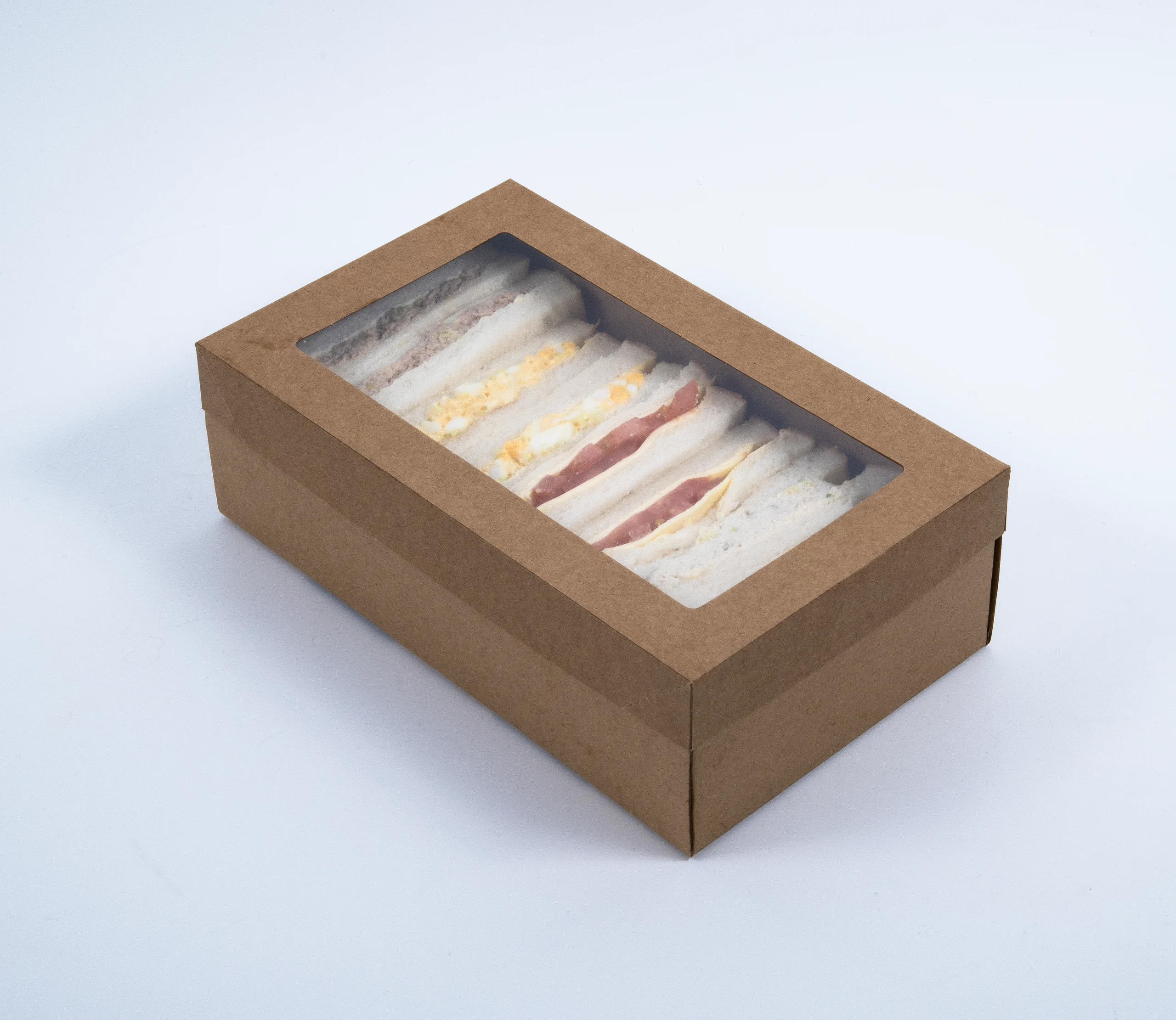 Signature Sandwich Box from Top Fruit Market Greenacre Sydney – assorted fresh sandwiches with chicken, egg, tuna, tomato, and cheese.